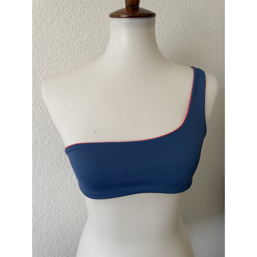 Solid & Striped Swim Bikini Top One Shoulder Reversible Isabeli Beach - Picture 6 of 9